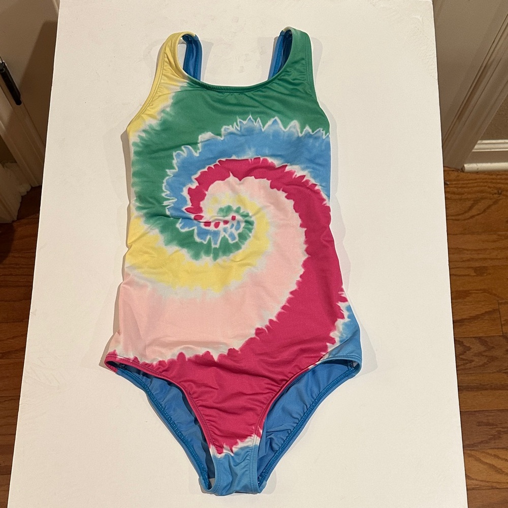 Girl’s Colorful Tie-Dye One-Piece Swimsuit